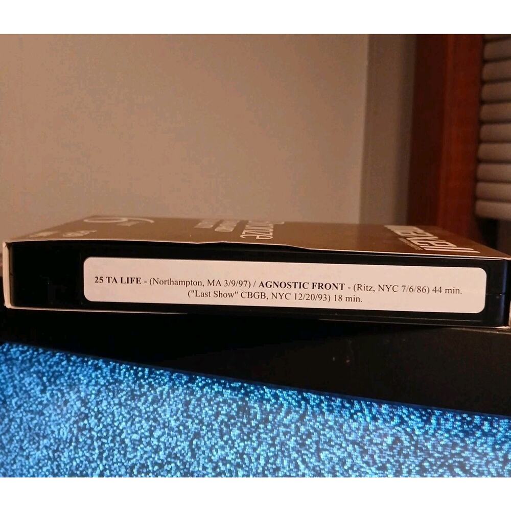 25 Ta Life 1997 & Agnostic Front 1986 VHS w CBGB Last Show NYHC Punk Hardcore
